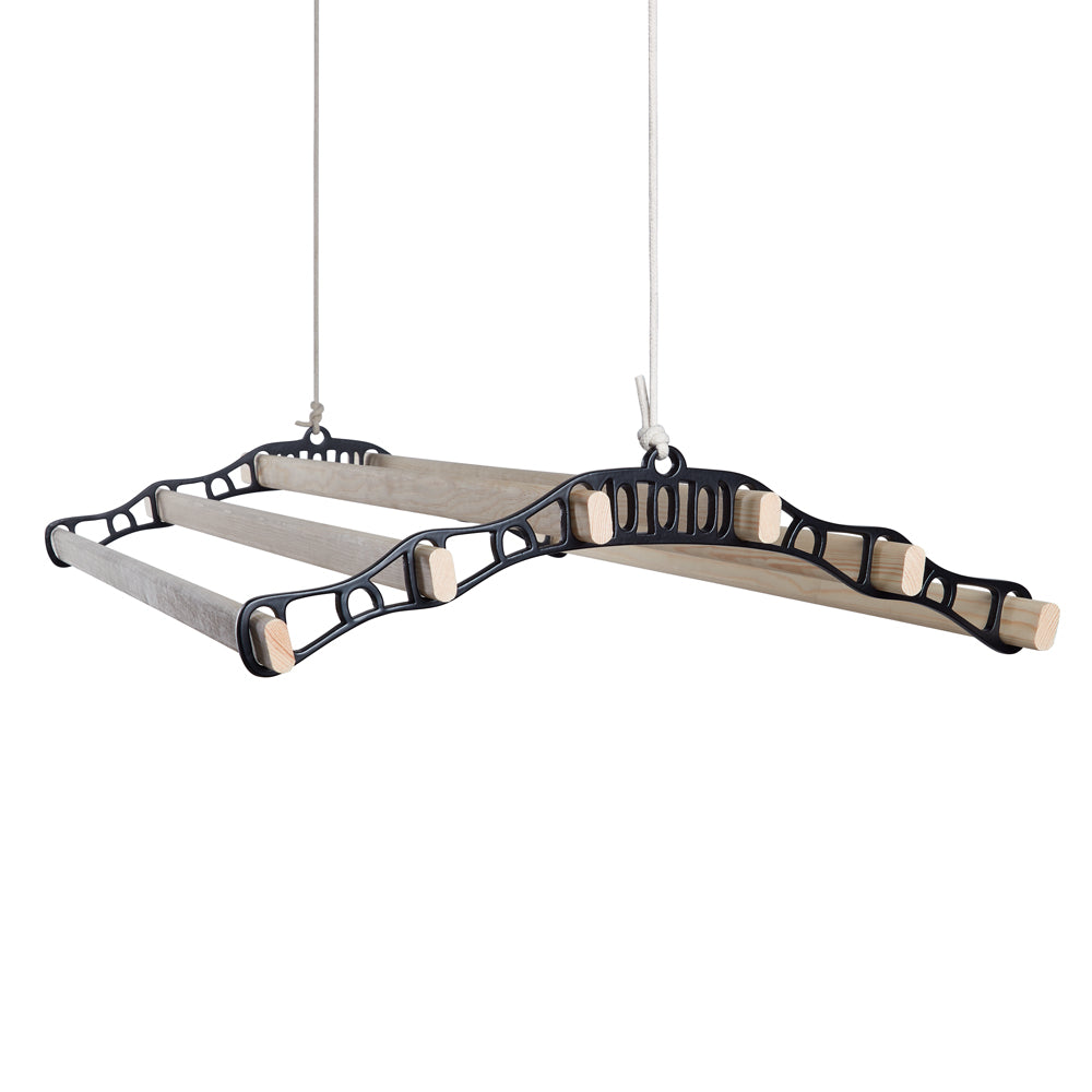 Traditional Ceiling Hanging Clothes Airer - Black