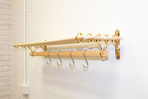 Shelf Drying Rack Over Radiator Wall Mounted Cast Iron 6 x Wooden Lath ...