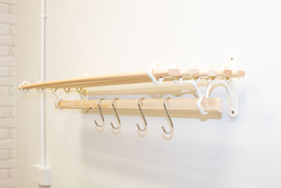 Shelf Drying Rack Over Radiator Wall Mounted Cast Iron 6 x Wooden Lath ...