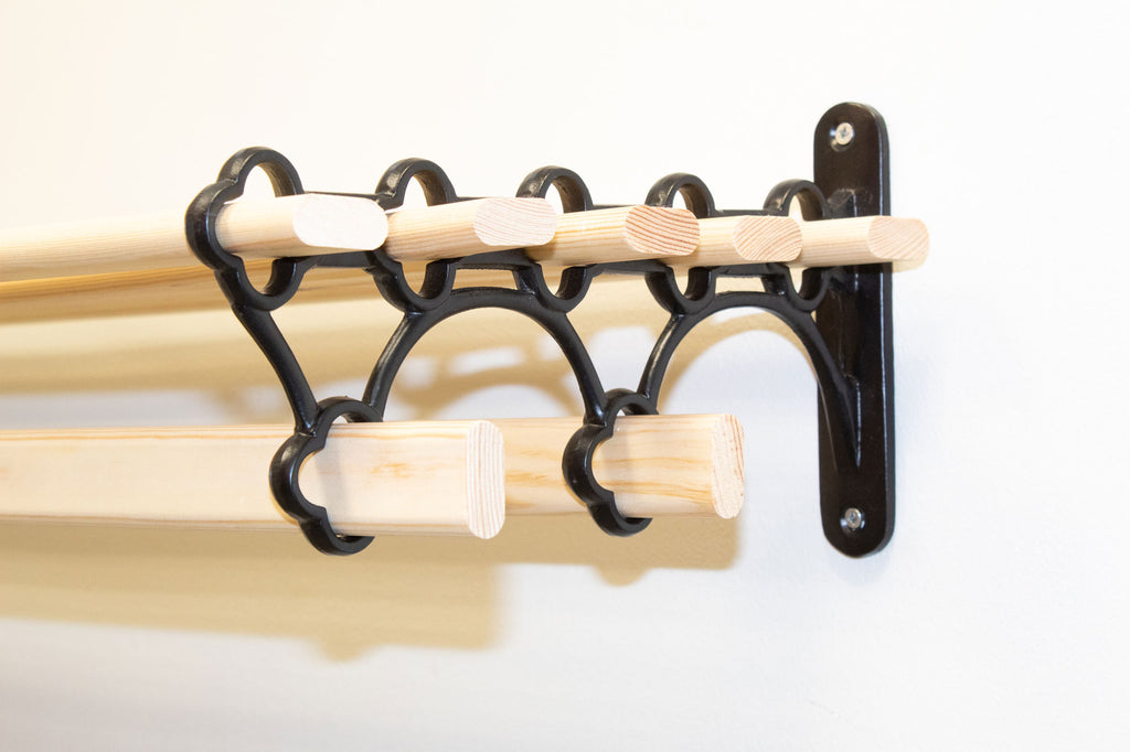 Shelf Drying Rack Wall Mounted Over Radiator Vintage Cast Iron 7 Lath ...