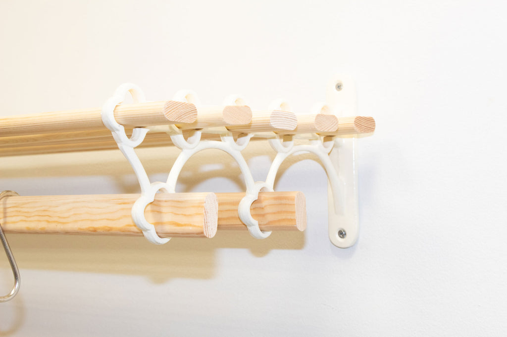 Shelf Drying Rack Wall Mounted Over Radiator Vintage Cast Iron 7 Lath ...