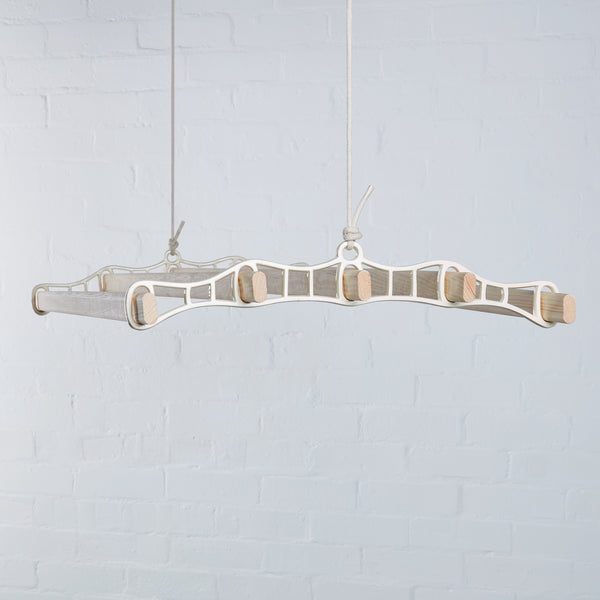 5 lath cream Victorian cast iron ceiling clothes airer 1.2m