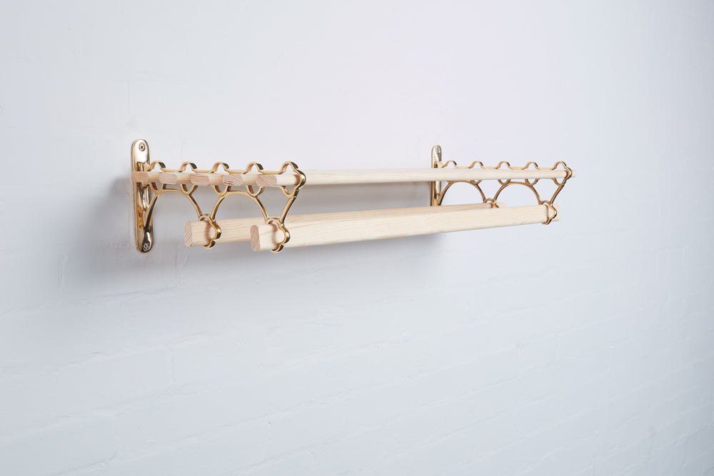 Shelf Drying Rack Wall Mounted Over Radiator Vintage Cast Iron 7 Lath ...