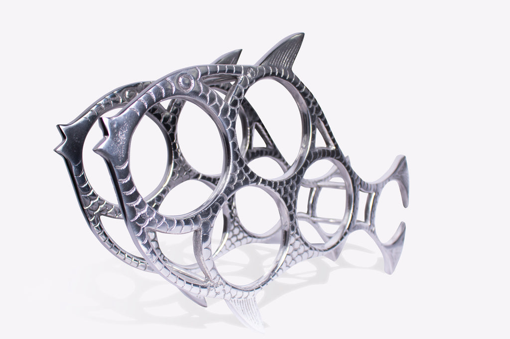 5 Wine Bottles - Fish Storage Rack