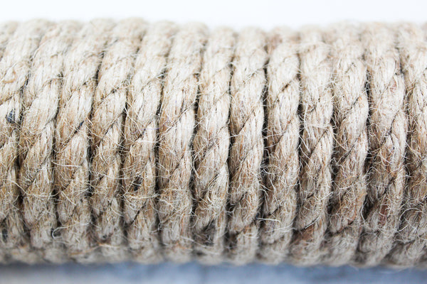 3 Ply Rope Natural Twisted Jute 15 Metres 8mm 3 Pack