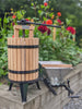 22 Litre Oak/Steel Fruit Press FREE Bottle Rack